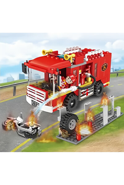 Yelajoy 2 in 1 City Fire Truck set, Fire Rescue, Gifts Present Building Bricks for Kids Aged 3-12, 184 pcs