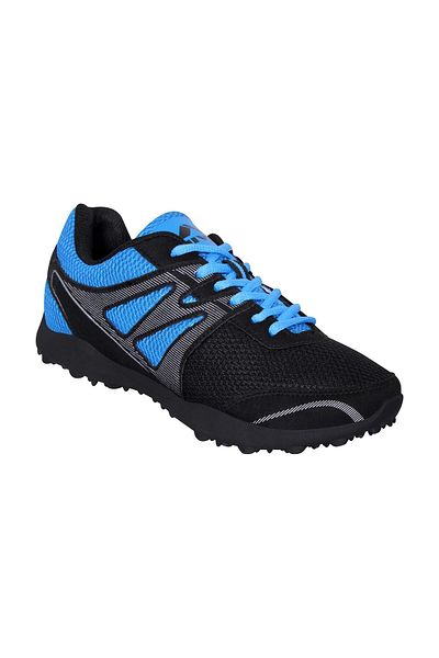 Nivia Marathon Running Shoes | Blue/black | 6 Uk/ 7 Us/ 40 Eu | Lightweight | Mesh Upper With Pvc Leather
