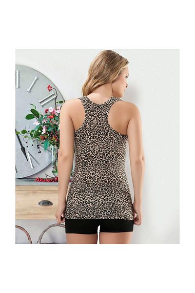 Narnuga Mi̇raxx Wide Strap Leopard Women's Tank Top 164