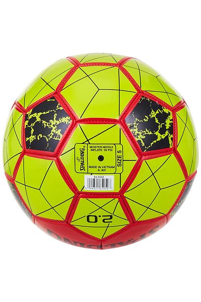 SPALDING Playpro 2.0| Red/yellow | Soccer Ball – Durable | High-performance | Size 5 | Recreational Matches