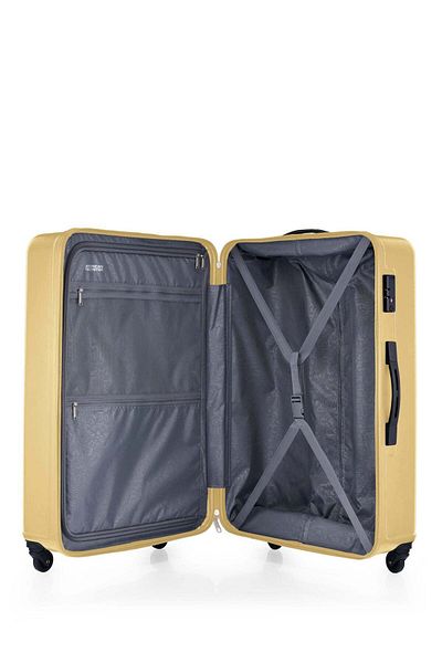 American Tourister حقيبة سفر سكاي تراك هارد سبينر باللون الأصفر