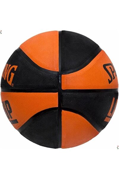 SPALDING Layup Orange & Black Rubber Basketball, Size 7, Durable, Indoor/outdoor Game Ball