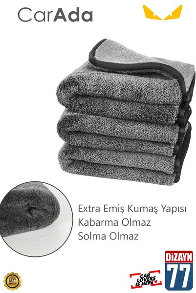 CarAda Pasta-cila Silme Kurulama Profesyonel Mikrofiber Bez Büyük Boy 50x70