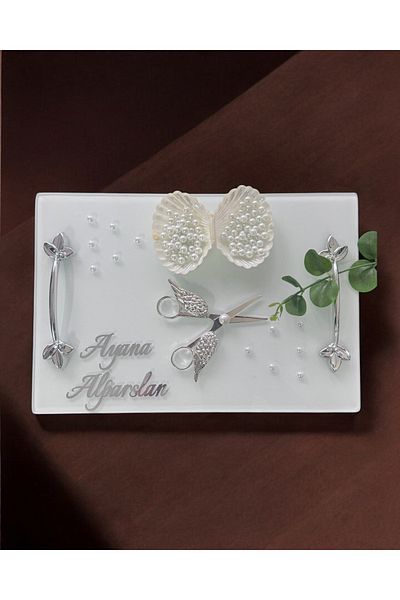 CyzHome Adore Rectangular Silver Engagement Tray