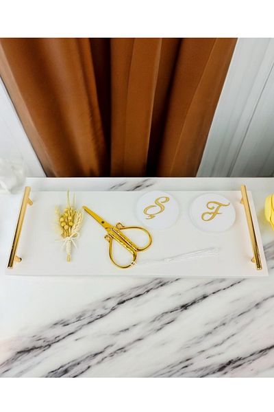CyzHome Bond Marble Promise Engagement Tray
