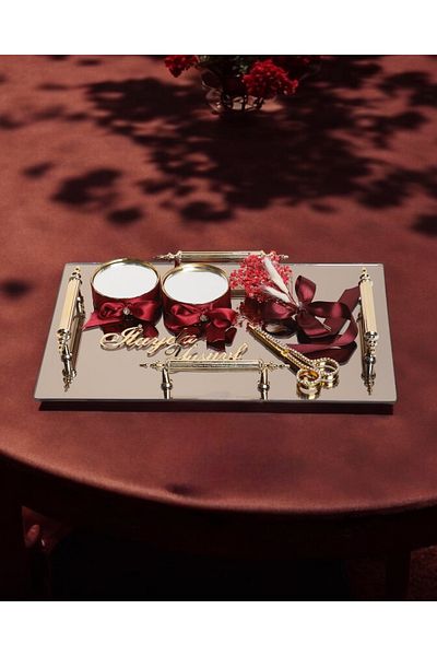 CyzHome Reverence Gold Promise Tray