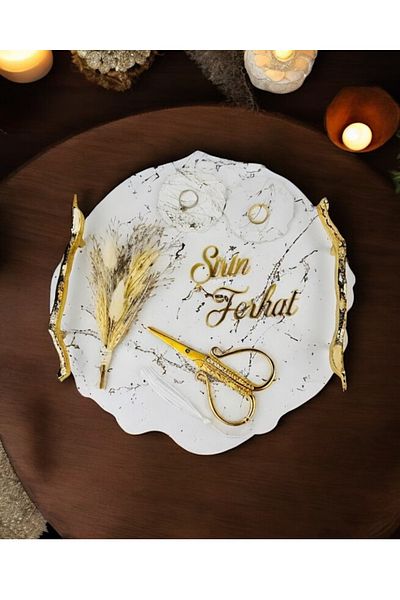 CyzHome Devotiony Patterned Polyester Engagement Tray