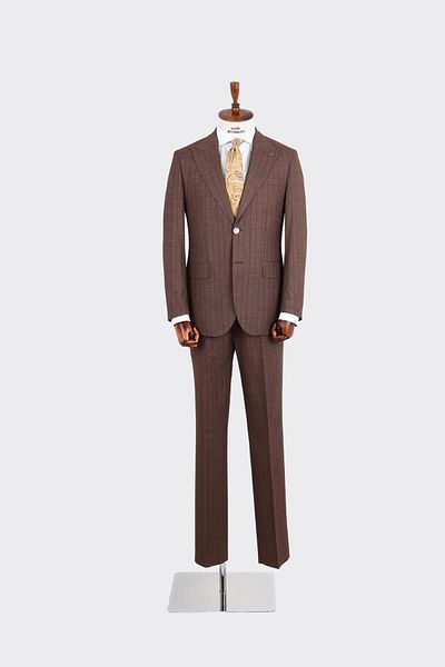 Kadir Büyükkaya Swallow Collar Two Buttons Men's Suit-Kax1370S