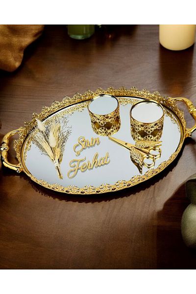 CyzHome Togetherness Oval Promise Engagement Tray