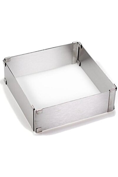 Pastaland قالب تورتة مربع قابل للتعديل 20-40 سم / قالب تورتة مربع