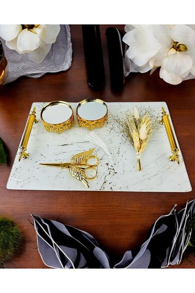 CyzHome Soulmate Patterned Promise Engagement Tray