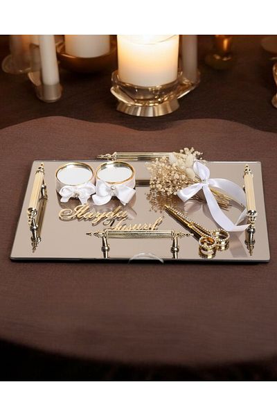 CyzHome Reverence Gold Promise Tray