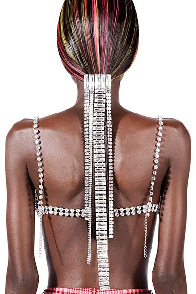 TAKIŞTIR Gümüş Renk Taşlı Saç Aksesuarı/Tarak Toka