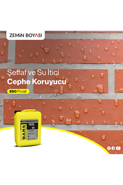 BARS ŞEFFAF SU İTİCİ ZEMİN VE CEPHE KORUYUCU - TAŞ, TUĞLA, BETON VB.