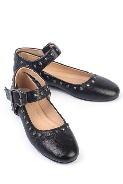 KARVENSHOES Black Leather Ballerinas 29