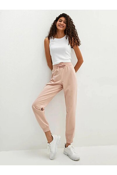 LC Waikiki LCW Vision Pembe Kadın Beli Lastikli Düz Eşofman Altı