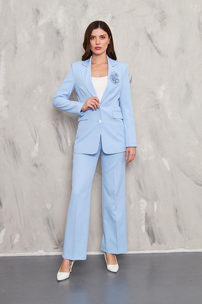 LOVELF Σετ με 2 κουμπιά με καρφίτσα τριαντάφυλλο Baby Blue