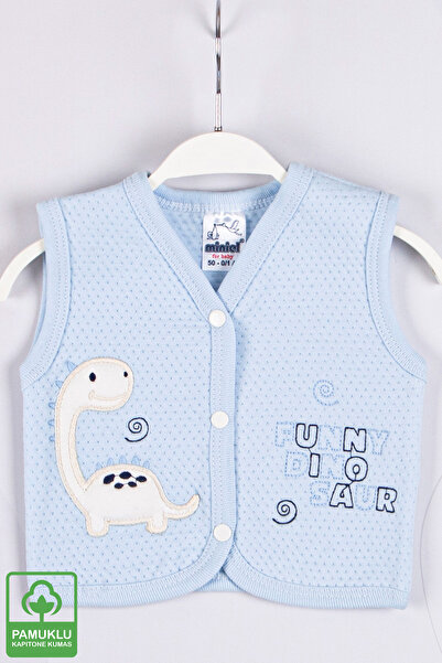 Miniel Baby Boy Funny Dino Embroidered Organic Cotton 1-3-6-9 Months Quilted ...