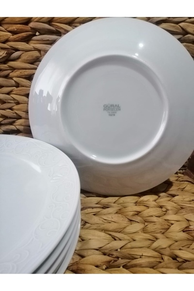 Güral Güral Porcelain Spice Plain 6 Pcs 24 cm Service Plate