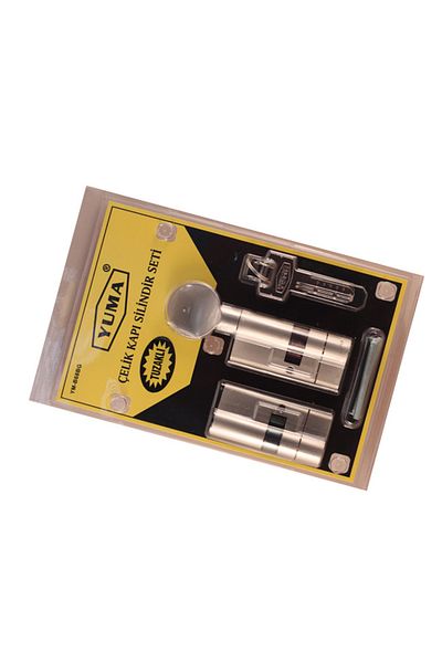 BT Teknik 68mm Latched Steel Door Trapped Barrel Set - Satin