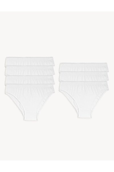 Marks & Spencer Saf Pamuklu 7'li Brief Külot (1-10 Yaş)