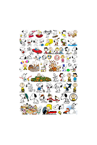 Ororabutik 59 Adet Snoppy Sticker Seti - Etiket Seti Scrapbook Bullet Journal