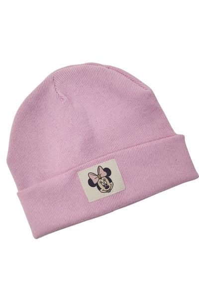Melomio Baby Kids Pink Rib Folded 100% Cotton Baby Kids Beanie