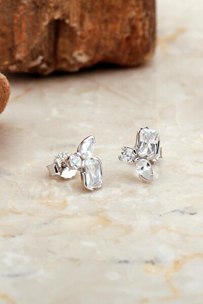 Sümer Telkari Tasarım Rodyum Kaplama Gümüş Küpe 6951