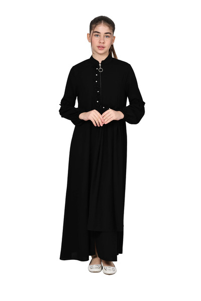 Asortix Κοριτσίστικο Μακρύ Κρυστάλλινο Κρεπ Μουσουλμανικό Φόρεμα Ferace