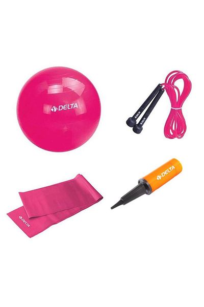Delta 140 cm - 159 cm Height Range Suitable 55 cm Pilates Ball and 120 cm X 15 cm Pilates Band - Jump Rope Pump