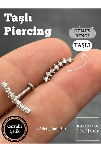 Karınca Piercing الزركون تشيكوسلوفاكيا الفضة أو الذهب ثقب شقة Conch الأمامية اللولب الغضروف الزنمة ثقب القرط