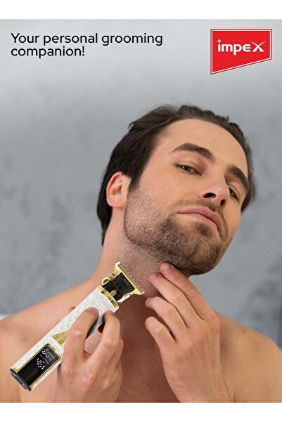 İMPEX Professional Hair Clipper Hair Trimmer With Digital LED Display Rechargeable Haircut & Grooming Kit