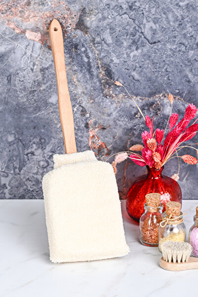 new tweet مسند ظهر للحمام مع عصا خشبية وملعقة خلفية