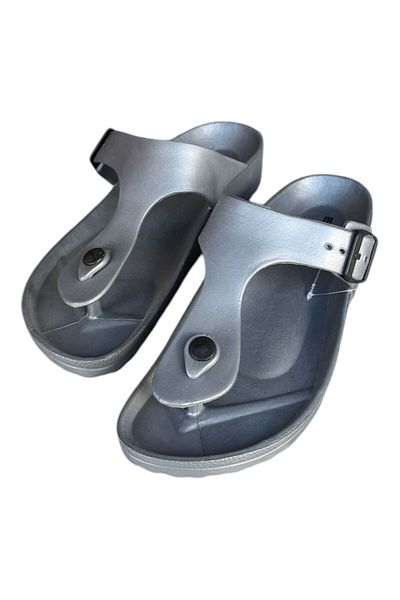 Esem Men's Gray Light Sole Flip Flops Beach Pool Daily Slippers