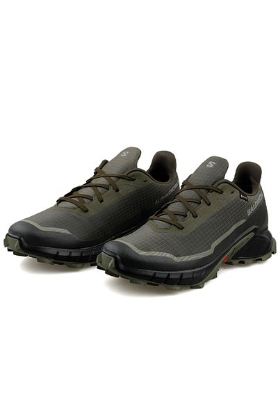 Salomon Alphacross 5 Gore-Tex Waterproof Outdoor Running and Trekking Shoes - Khaki