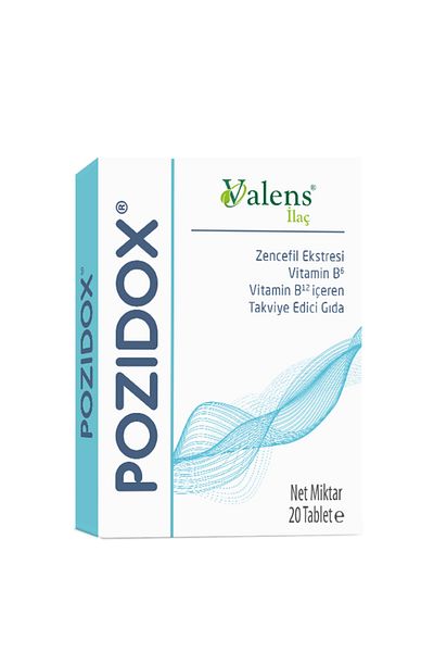 Valens Pozidox Tablet Pregnancy-Breastfeeding (B6 Ginger Extract Supplementary Food 20 Tablets)