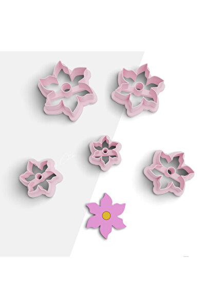 flament aşk Windmill Flower Shaped Polymer Clay Mold, Earring Mold, Jewelry M...