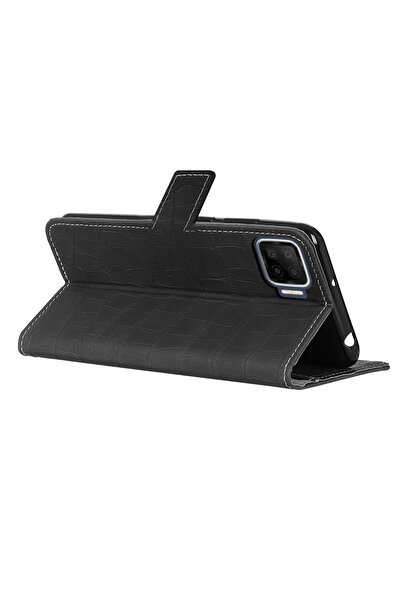 FitCase Oppo A73 Kılıf Kroko Desen Kapaklı Cüzdanlı