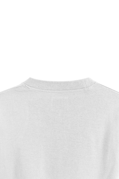 Overoz Унісекс-футболка великого розміру з принтом Slow Living, біла - 1345