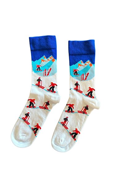 Bonito Gift Kayak Spor Desenli Renkli Çorap (Yerli Üretim)