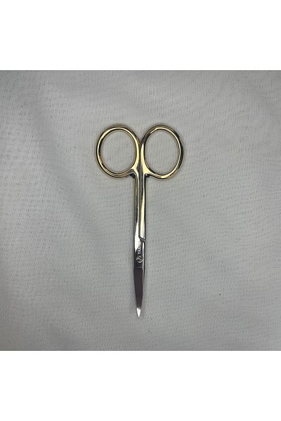 Yabalı Gold Handle Plain Nickel Tip Embroidery Scissors - Handmade Embroidery Sewing