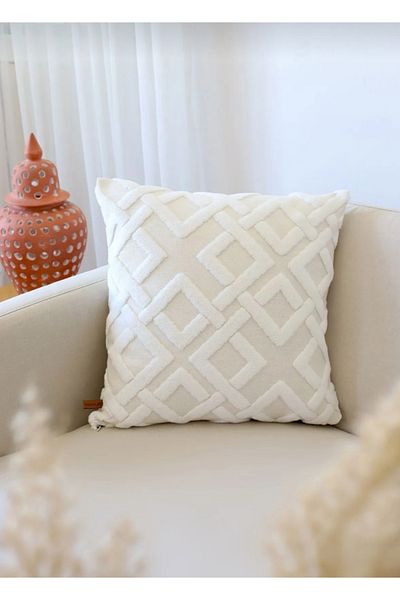 Çiğdem Tuhafiye Bohemian Punch Ecru Pillow Case