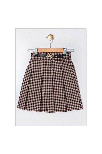xjoy kids XJOY 155-01-25 - Пола за момиче 4-13 години, жакард и детайл от колан