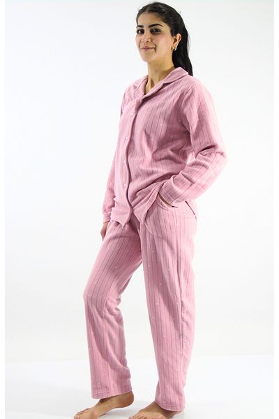 mefa Set de pijama Polar cu nasturi frontale