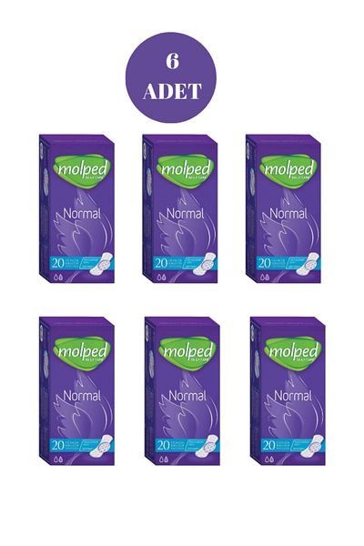 Molped Pack of 20 Normal Intensive Protection Daily Pads X6 Pcs