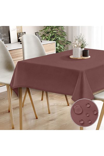 Evim Canvas Dusty Rose Liquid Proof Stain Resistant Tablecloth