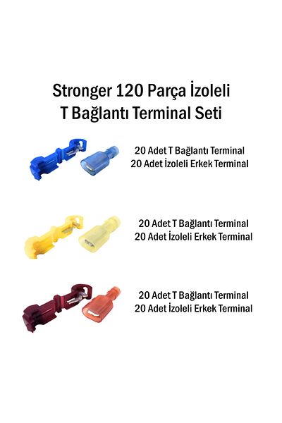Stronger 120 Pieces Insulated t Connection Terminal Set