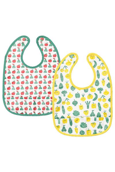 IKEA Yellow-Green Matvra Baby Bib - 2 Pieces40426925