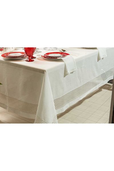 Gül Güler Honey White Lace Tablecloth