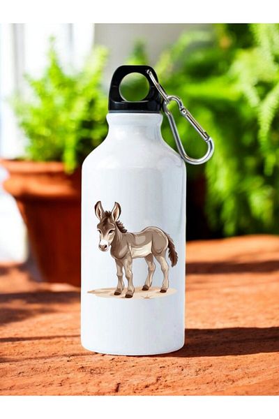 lili hediyelik Donkey Printed Water Bottle